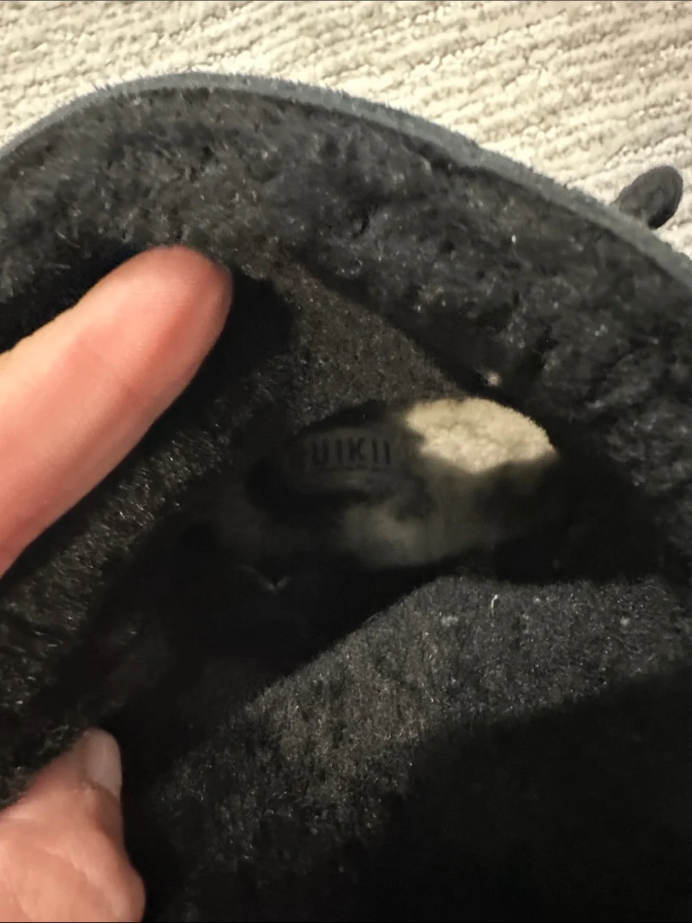 Inuikii Black Faux-Fur Lace-Up Winter Boots